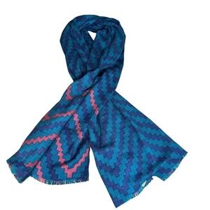 Shiraleah Chicago Stitch Fix Scarf Orion Zig Zag Print Wrap Multicolor Fringed